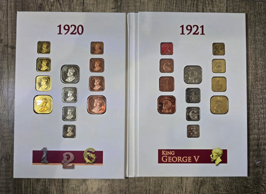 Square Pattern Penny Collection Folder Set 1920-1921