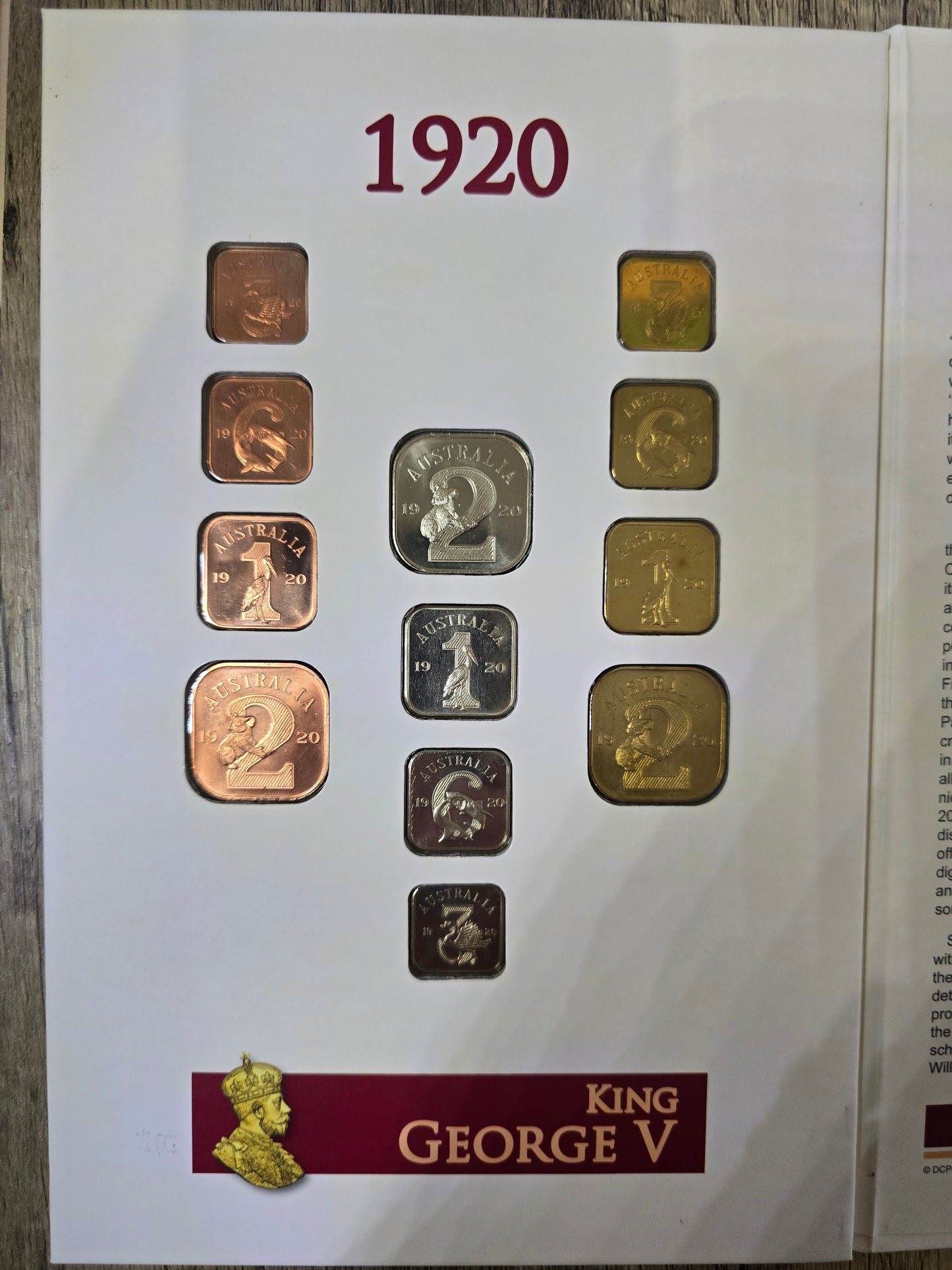 Square Pattern Penny Collection Folder Set 1920-1921