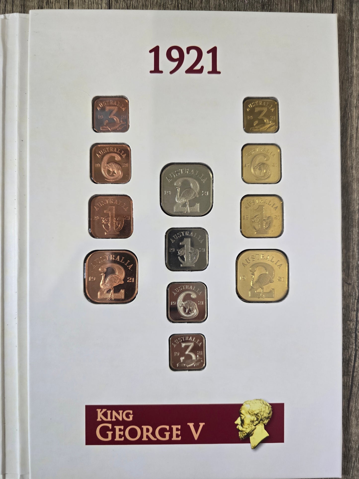 Square Pattern Penny Collection Folder Set 1920-1921