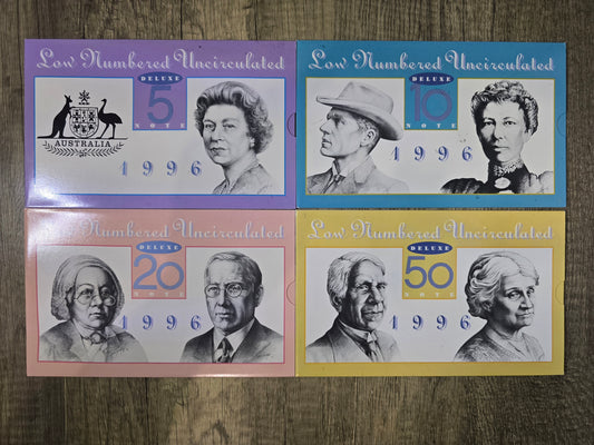 1996 Low numbered first release banknote set (black serial)