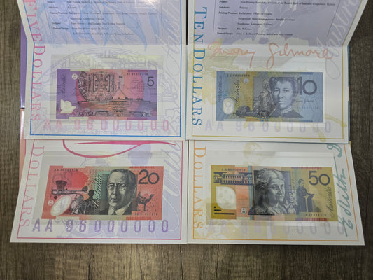 1996 Low numbered first release banknote set - matching serials #3878 (black serial)