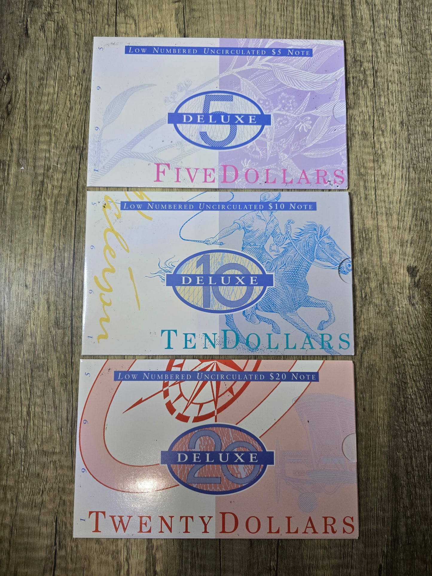 1995 low numbered $5/$10/$20 matching serials AA #2028 (Black Serial)