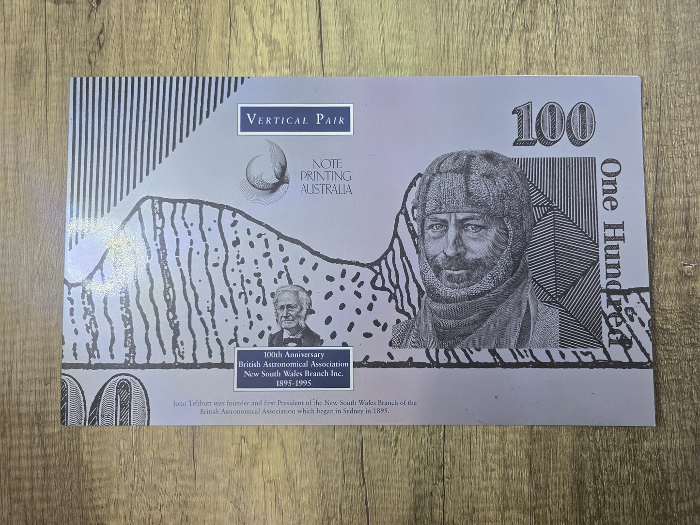 $100 Verticle Pair 1995 Folio (Red Serial)