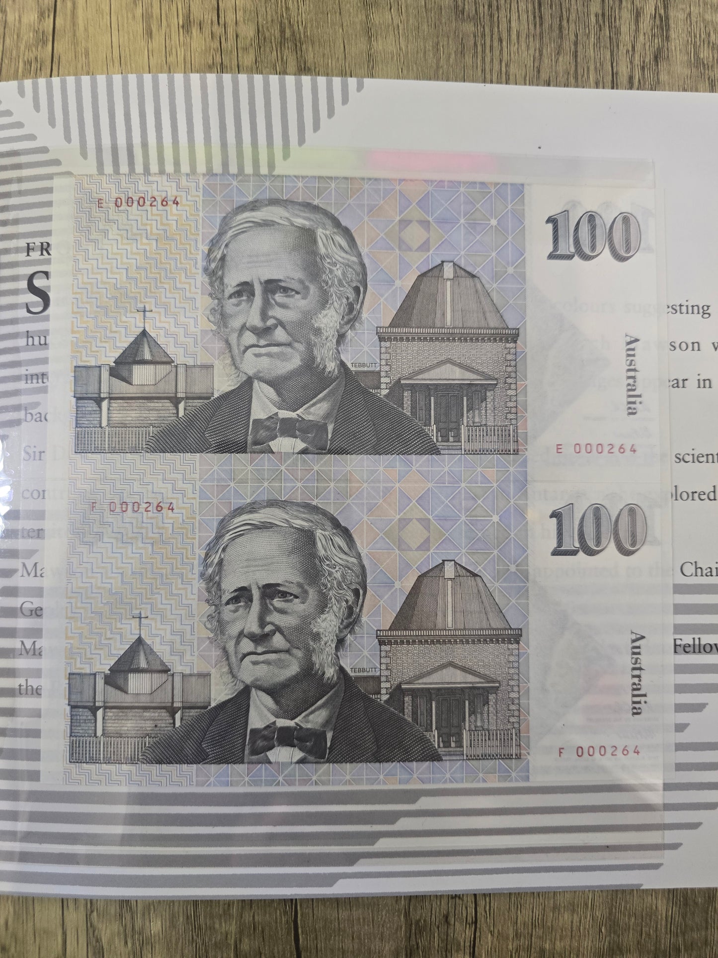 $100 Verticle Pair 1995 Folio (Red Serial)