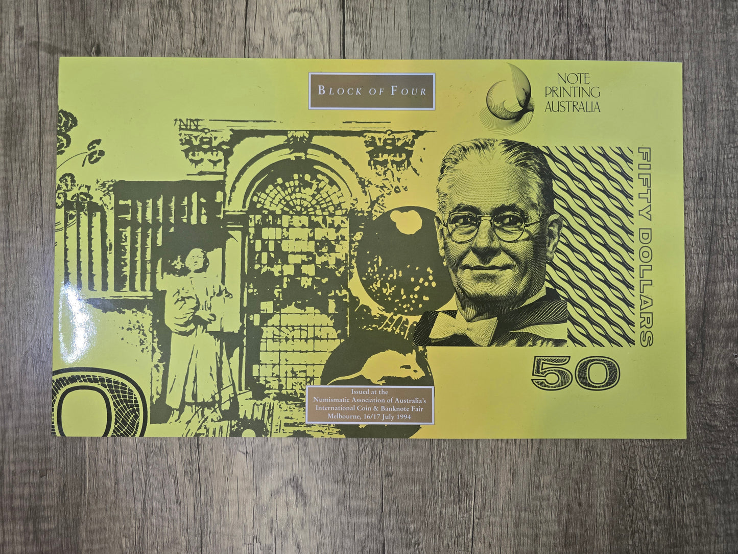 $50 Block of Four 1994 NPA Folio (Red Serial)