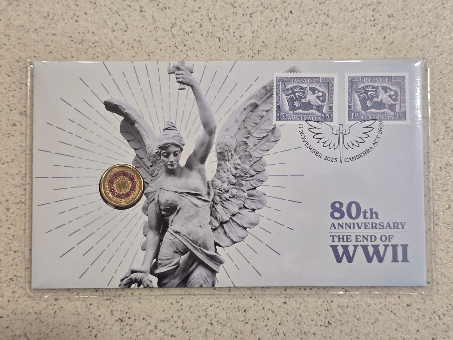 80th Anniversary The End of WW2 $2 Poppy PNC