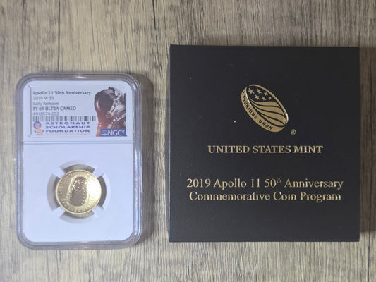 Apollo 11 50th Anniversary 'W' $5 2019, PF69