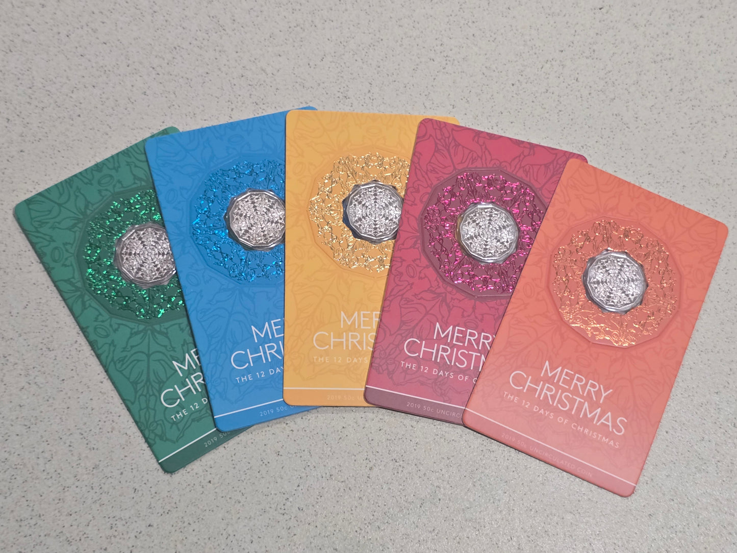 Christmas 50c card set 2019 (Set of 5)