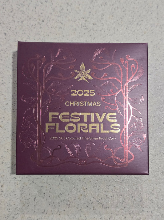 Festive Florals 50c silver 2025