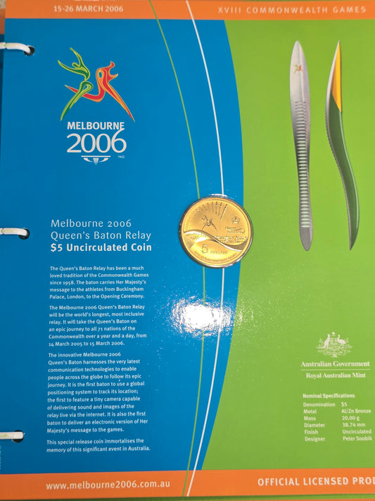 Melbourne 2006 Commonwealth Games Coin Folder 50c set (18 coins)