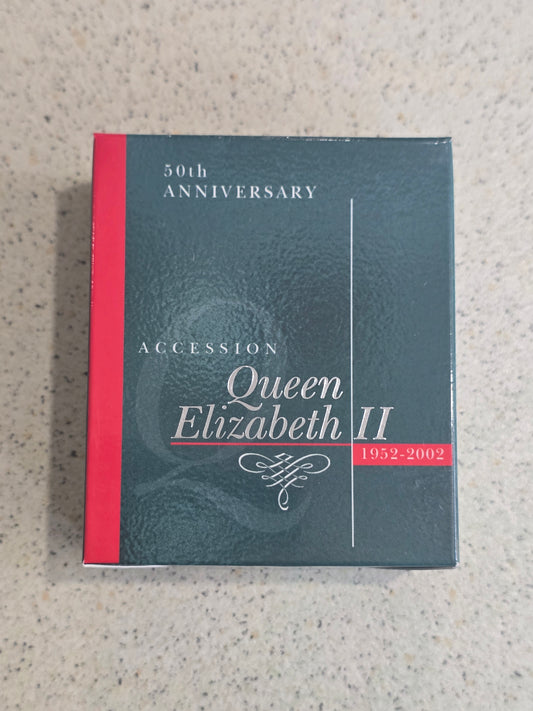 Queens Accession 50c silver proof 2002