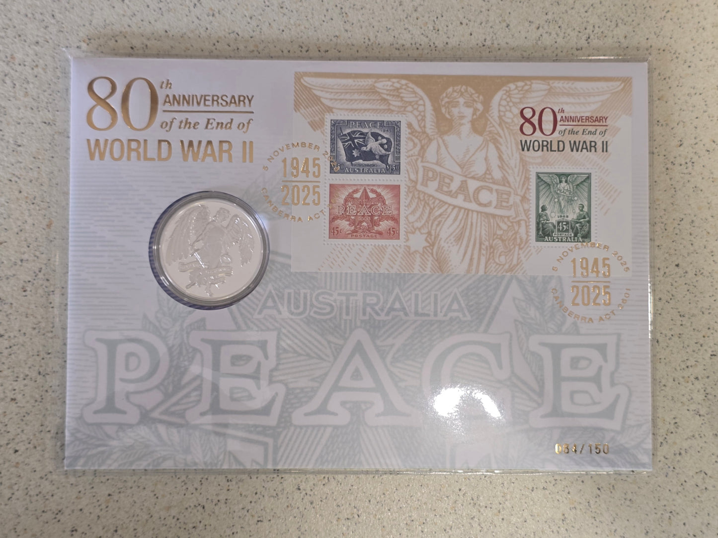 Peace, 80th Anniversary End of WW2 1945-2025 1oz prestige Impressions pnc 2025