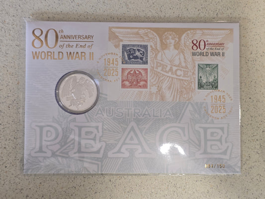 Peace, 80th Anniversary End of WW2 1945-2025 1oz prestige Impressions pnc 2025