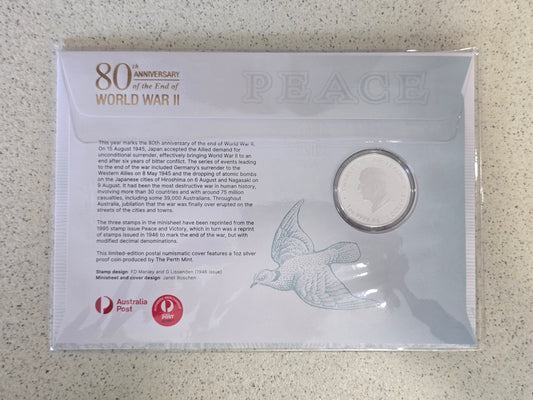 Peace, 80th Anniversary End of WW2 1945-2025 1oz prestige Impressions pnc 2025