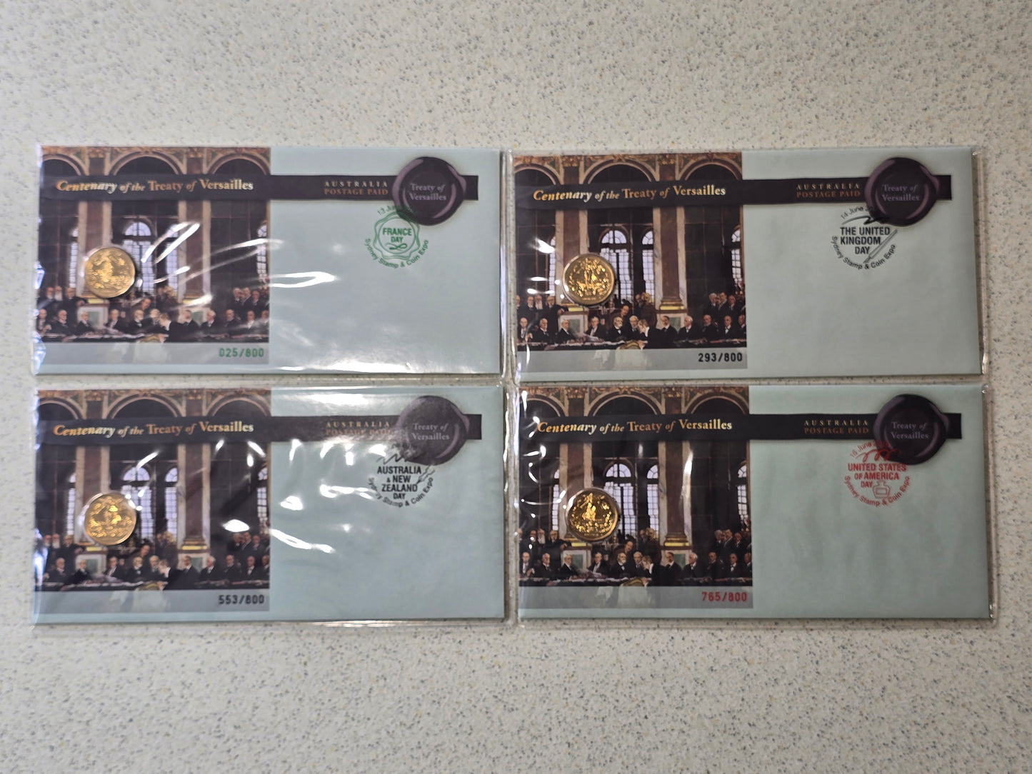 Treaty of Versailles $1 Sydney Show 2019 PNC Set