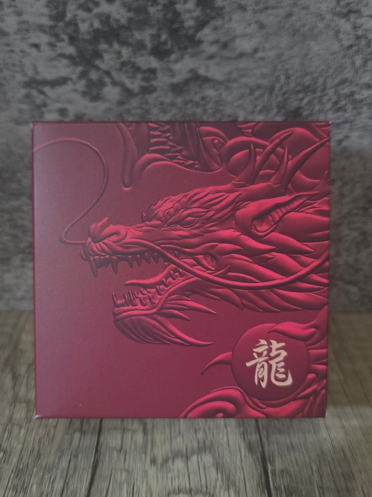 Year of the Dragon Blackened Silver Gold Gild Proof 1oz Nuie 2024