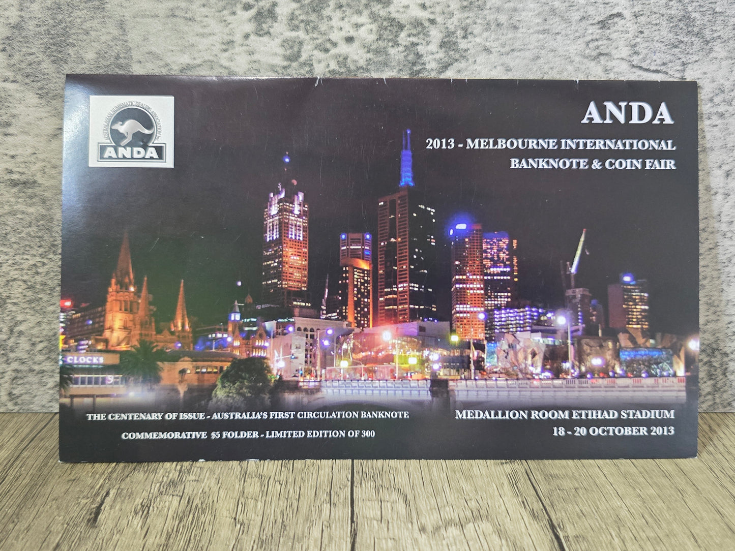 2012 $5 First and Last Prefix - 2013 ANDA Melbourne Issue Banknote folio