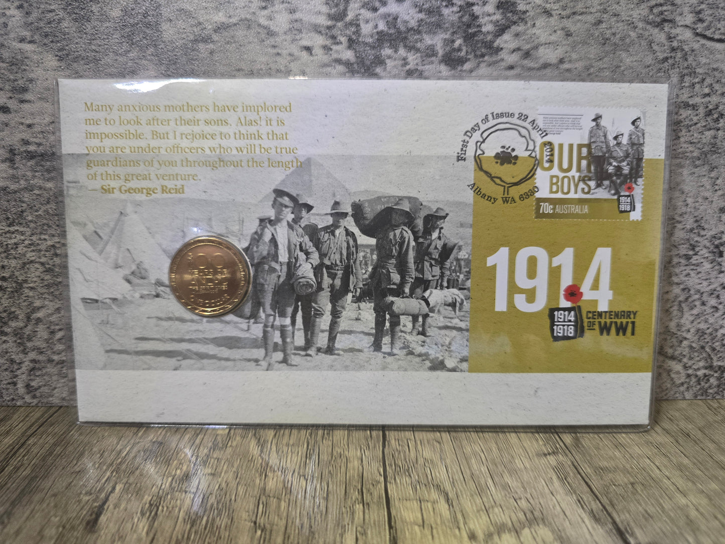 Centenary of WW1 1914 $1 PNC 2014