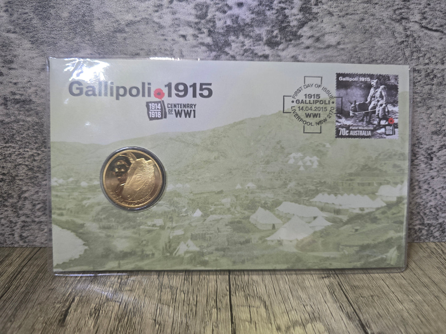 Gallipoli WW1 Centenary $1 PNC 2015