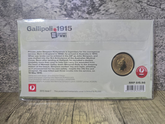 Gallipoli WW1 Centenary $1 PNC 2015