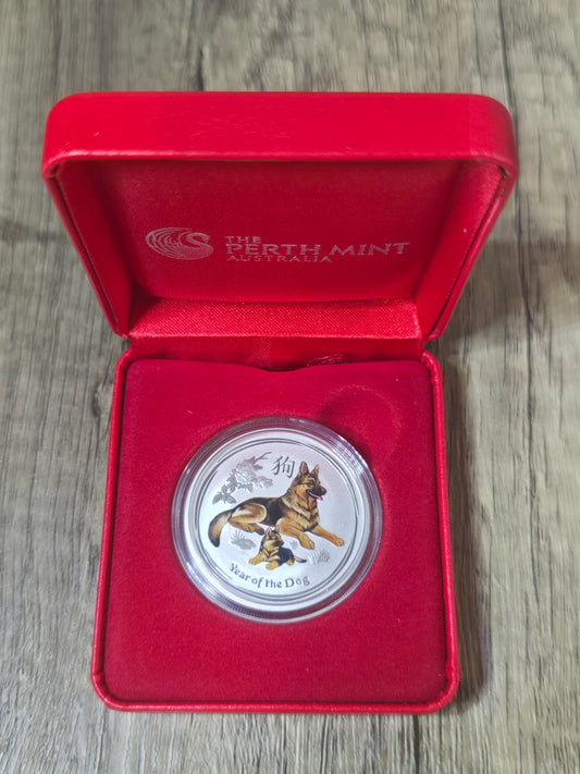 Lunar Dog ½oz coloured proof 2006