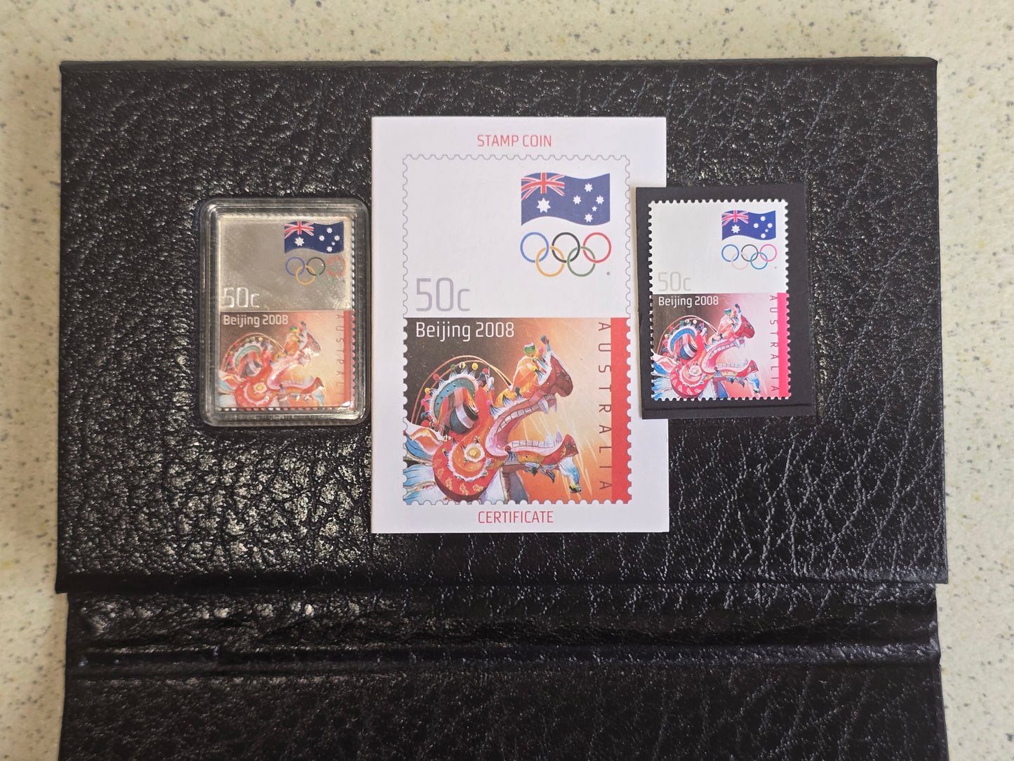 Beijing 2008 Olympic Games ½oz silver proof & Stamp set
