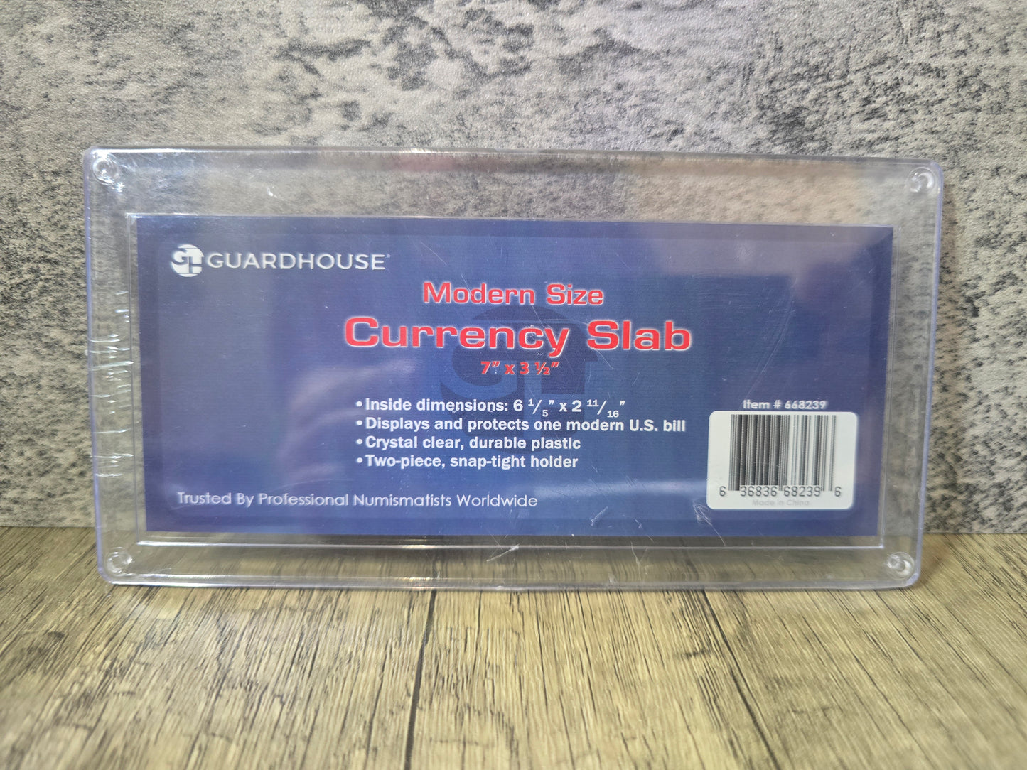 Guardhouse Currency Slab Modern Size Holder (7" x 3.5")