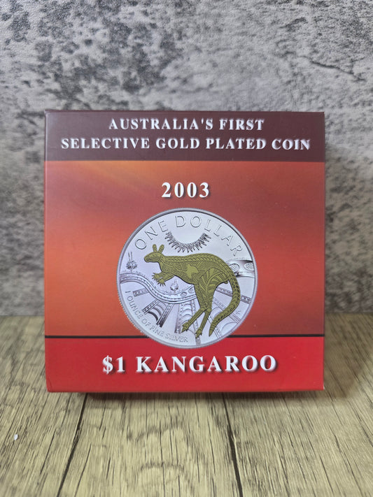2003 Gold Plated Kangaroo 1oz