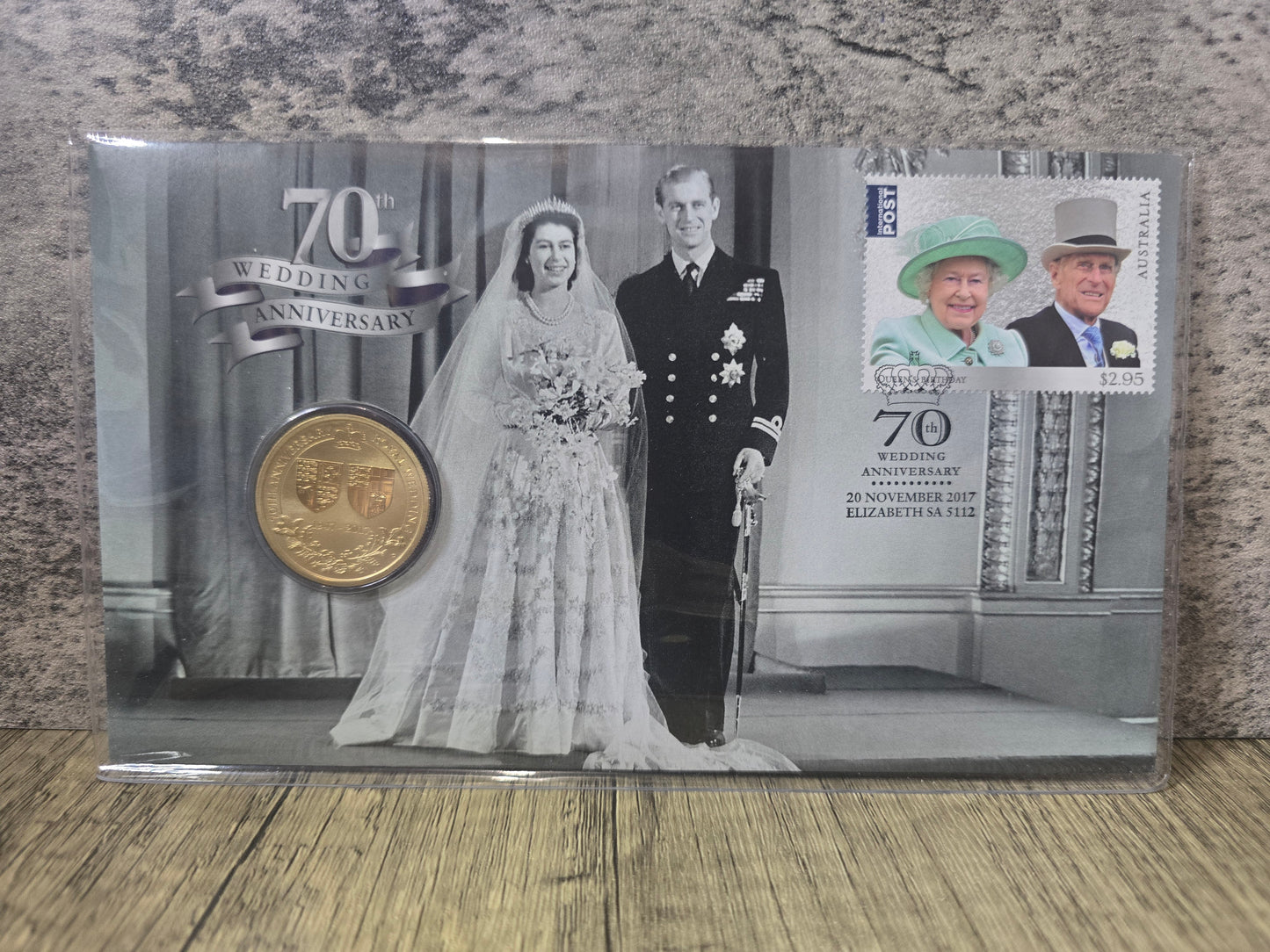 Royal 70th wedding anniversary $1 pnc