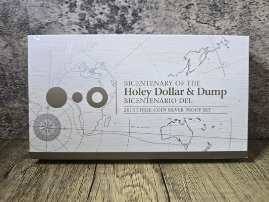Bicentenary of Holey Dollar and Dump (joint issue - Spanish Mint) 2013 - 3 coin proof set