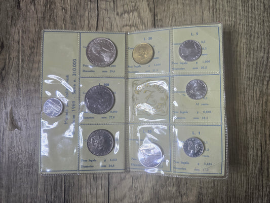 Italy 1969 Mint UNC Set