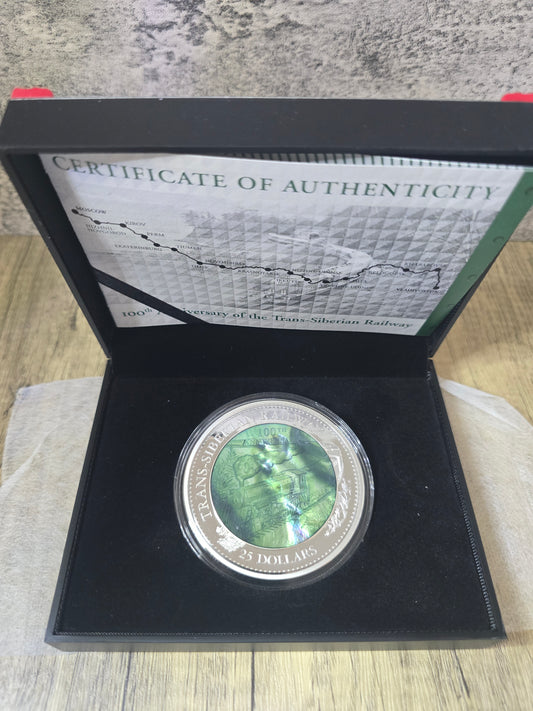 Trans Siberian Railway 100th Anniversary Mother of Pearl 5oz Cook Islands