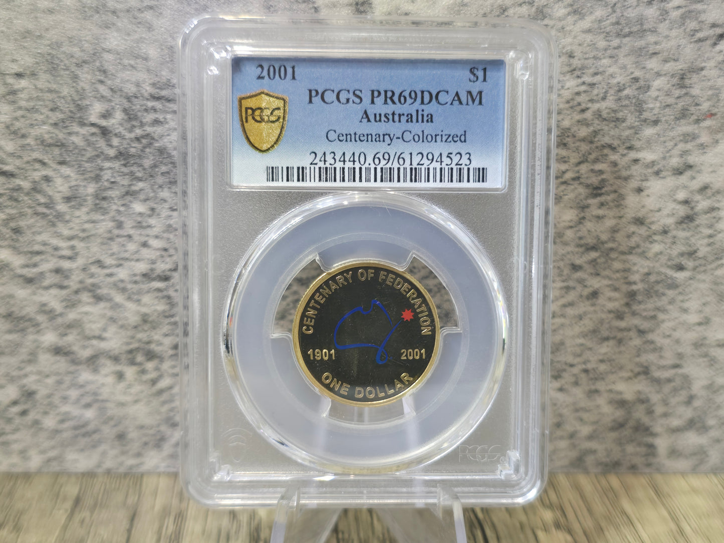 2001 Coloured $1 Federation PR69