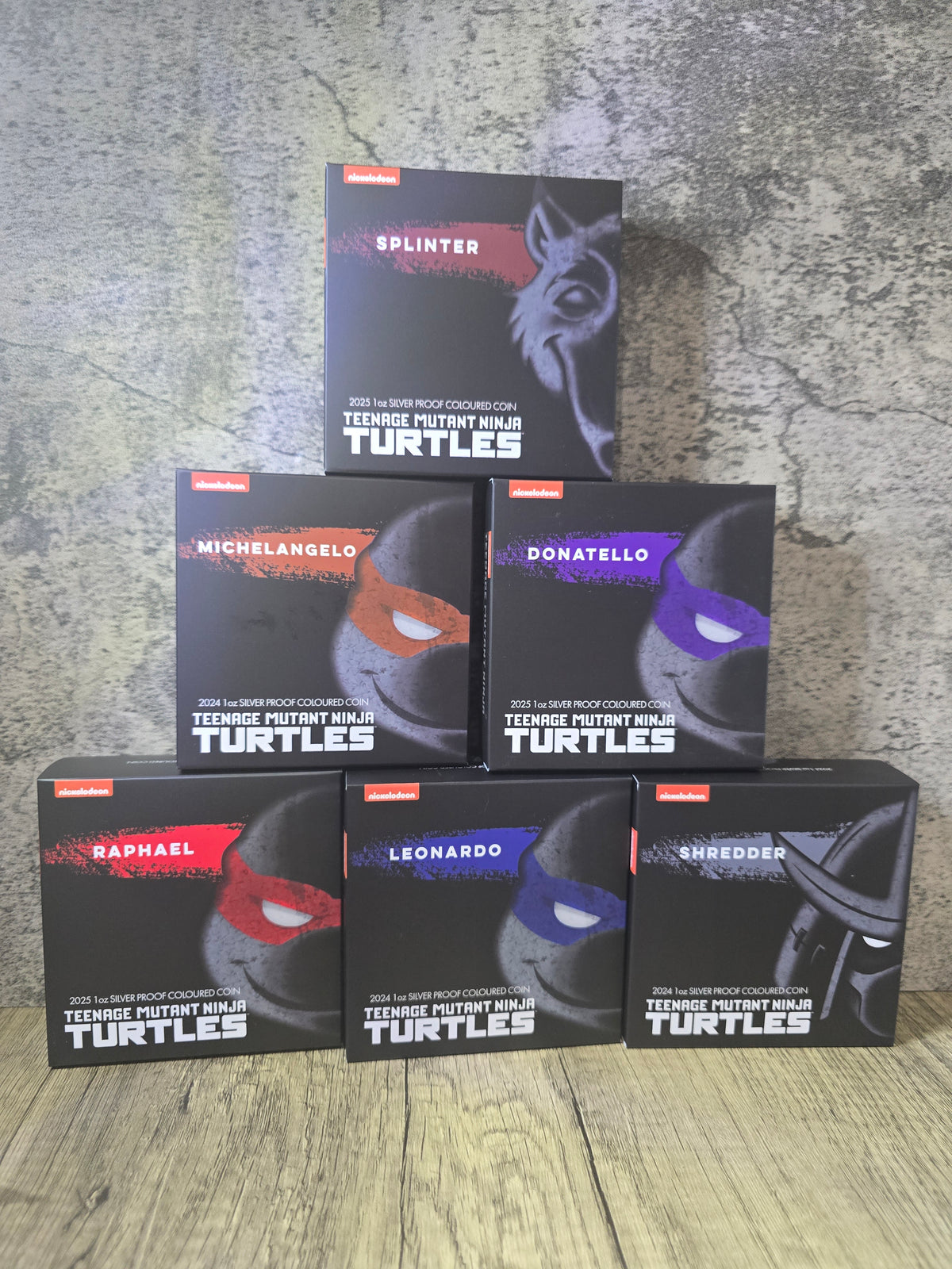 TMNT coloured 1oz silver proof 2024 (Set of 6) – Fenix Collectables