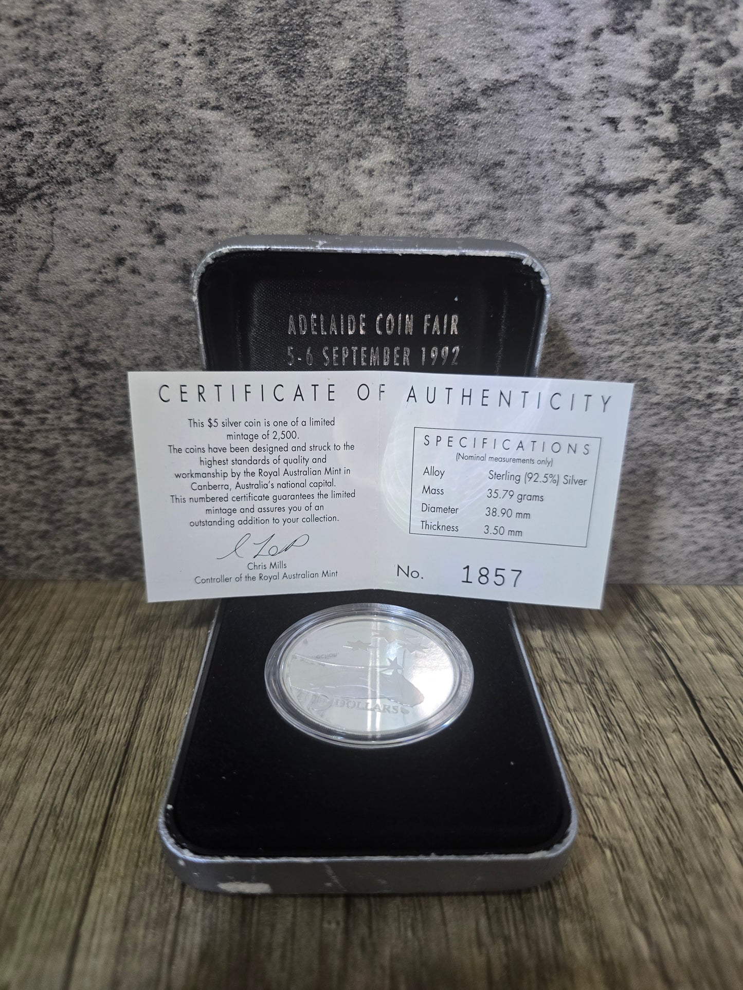 1992 Year of Space Adelaide Coin Fair Edition Silver Proof