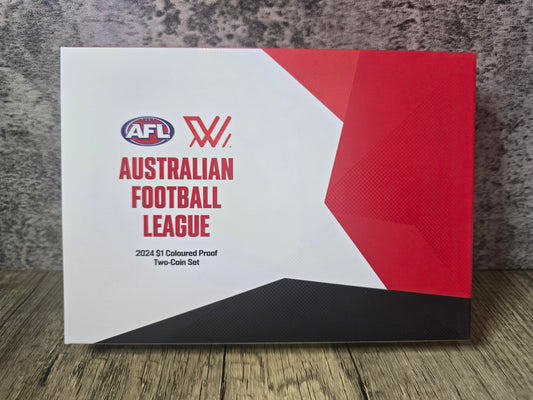 AFL 2024 2-coin Albr Coloured Proof Set