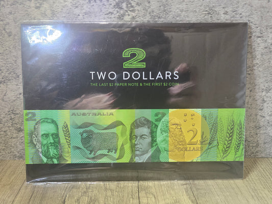 Downies $2 note/coin folio