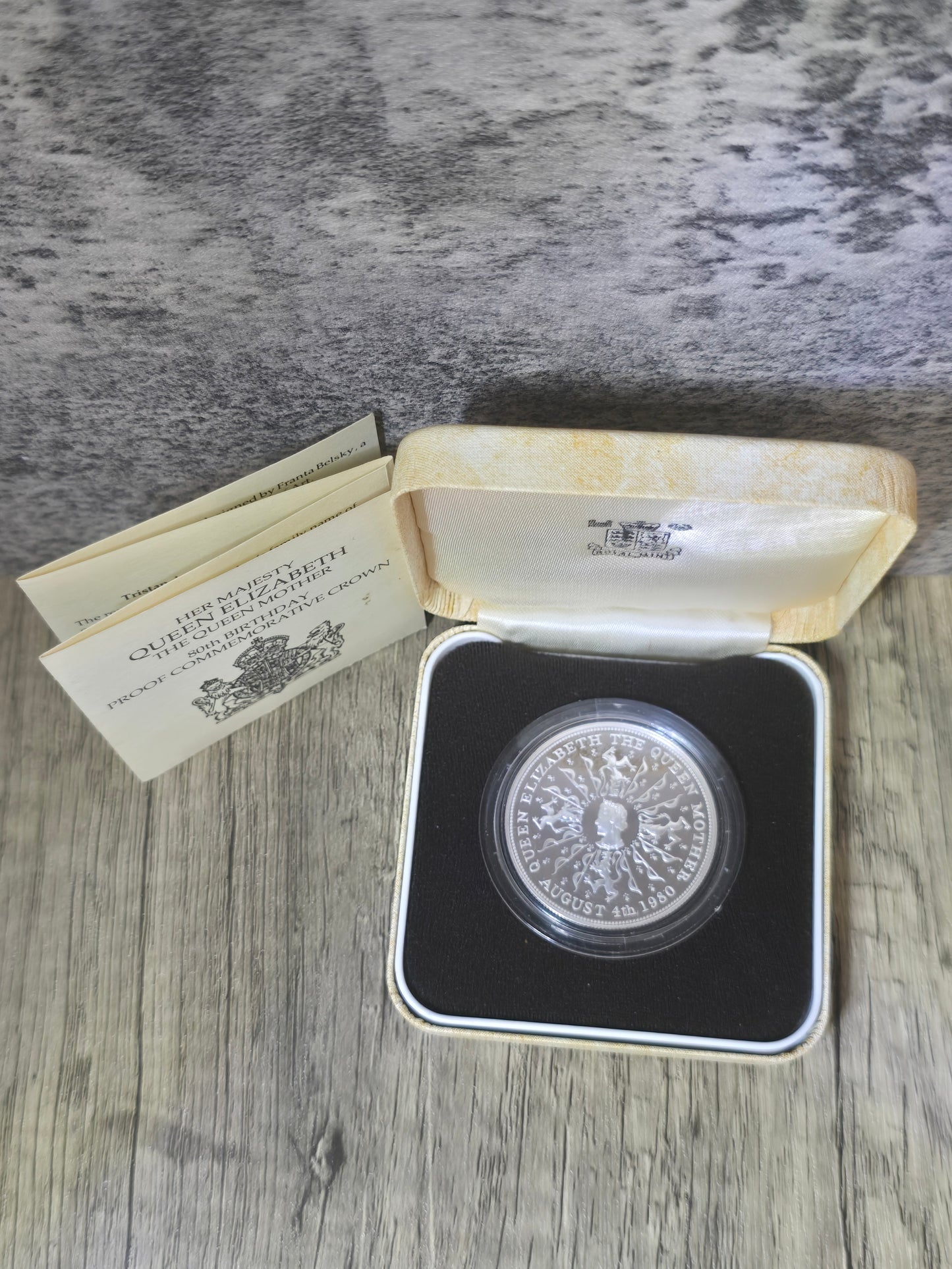Queens Mother 80th Birthday Crown Silver Proof 1980