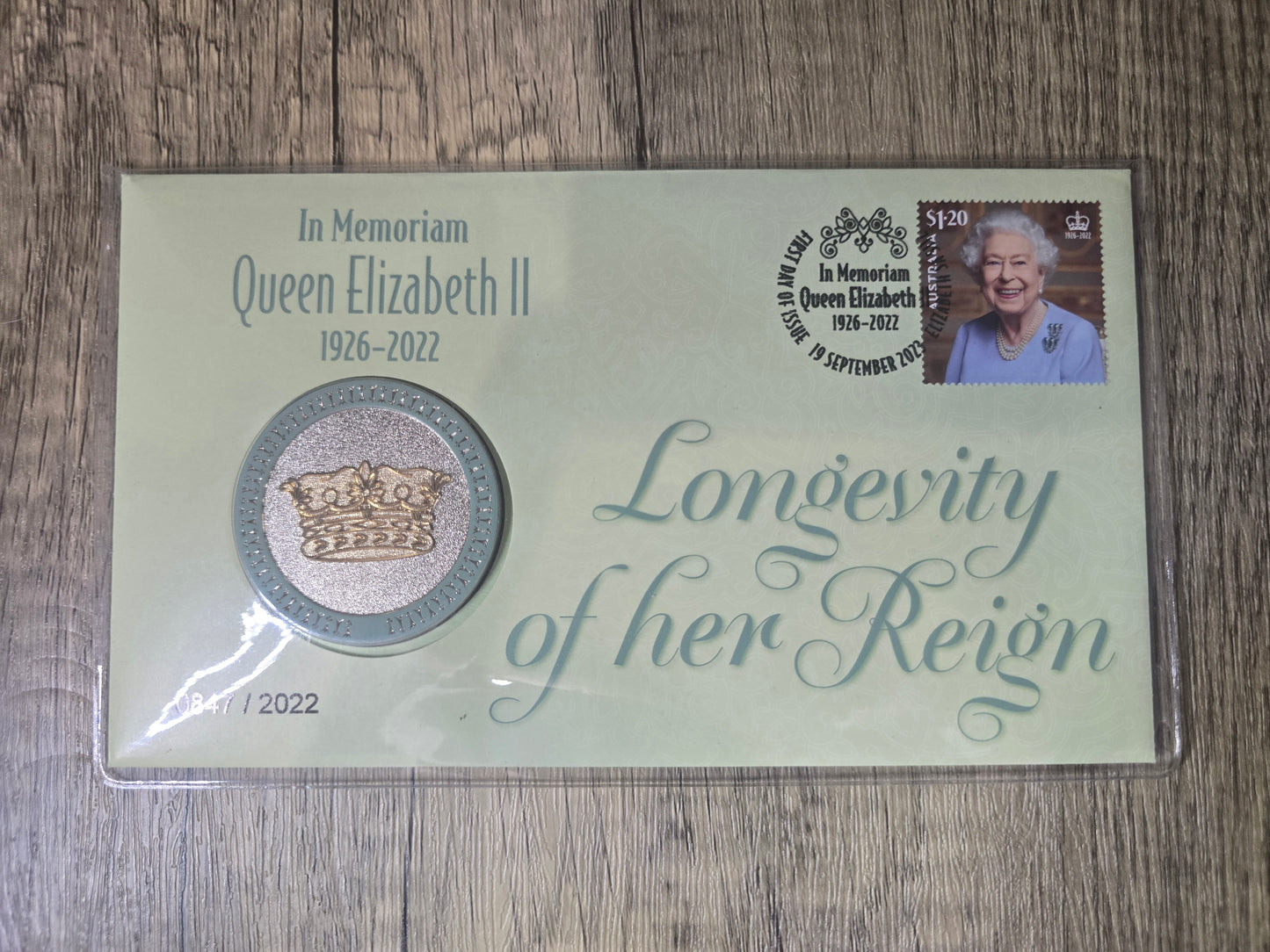 In Memoriam Queen Elizabeth II 1926-2022 PMC Medallion Cover Set