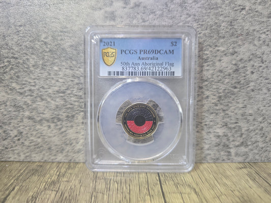 Aboriginal Flag $2 Proof PR69