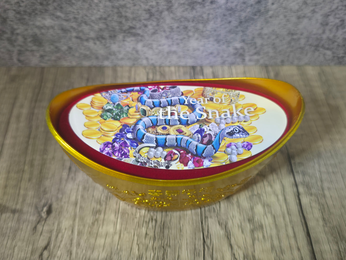 Lunar Year of the Snake coloured 1oz Lucky Golden Cup 2013