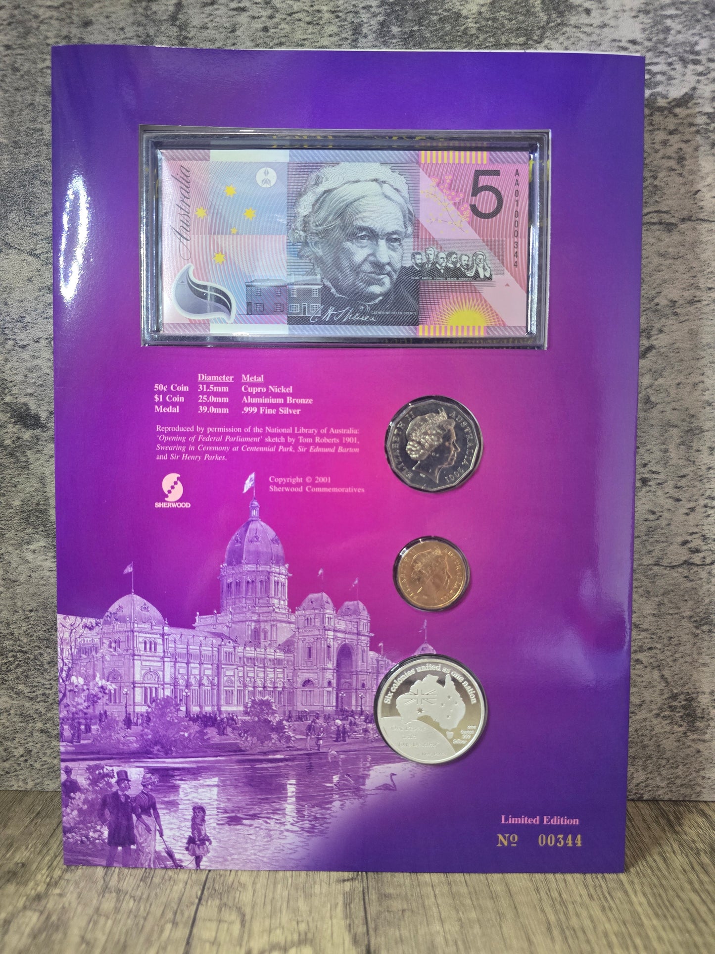 Centenary of Federation Folio Limited Edition 1oz (Sherwood) 2001