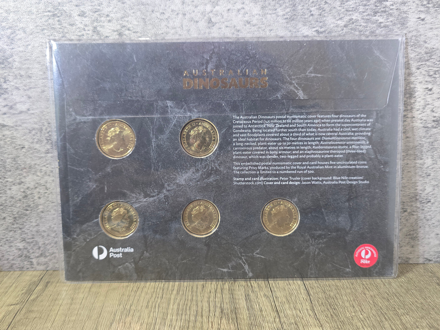 Dinosaur 2022 5-coin $1 Black Impressions PNC