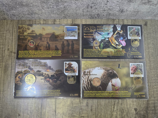 Perth Stamp and Coin Show 2026 PNC Set (Matching Numbered, Set of 4)