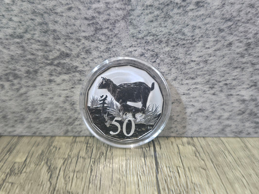 Lunar Silver Proof 50c International Release RAM - 2015 Goat (Tetra-Decagon Series)