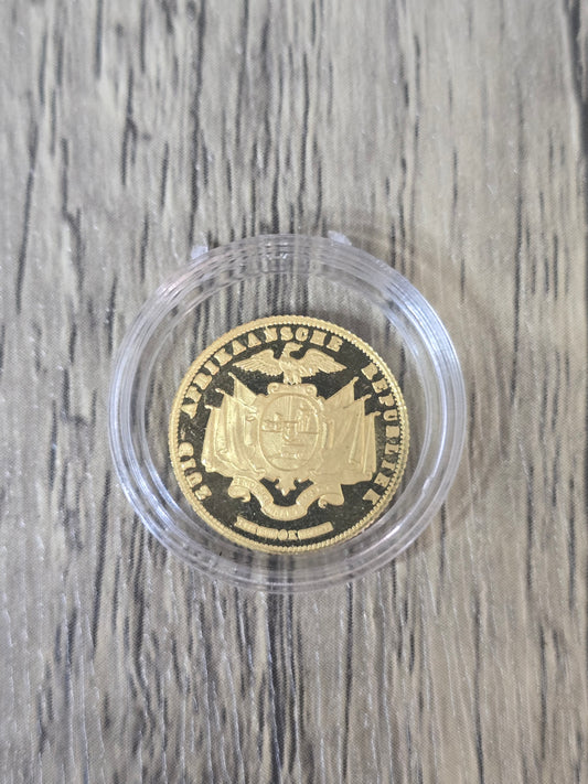 1983 South Afrika Republika Gold Proof Burgers Pond (Restrike)