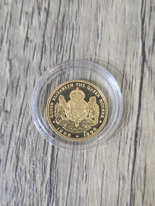1990 Queen Elizabeth Queen's Mother £10 Gold Proof Falkland Islands