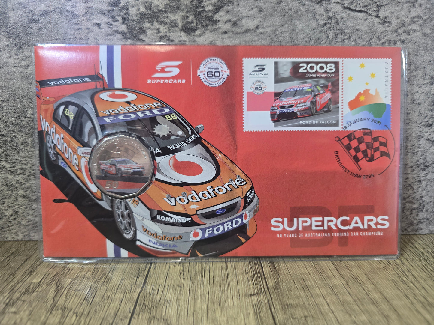 Supercars BF Falcon Jaime Whincup 50c PNC 2020