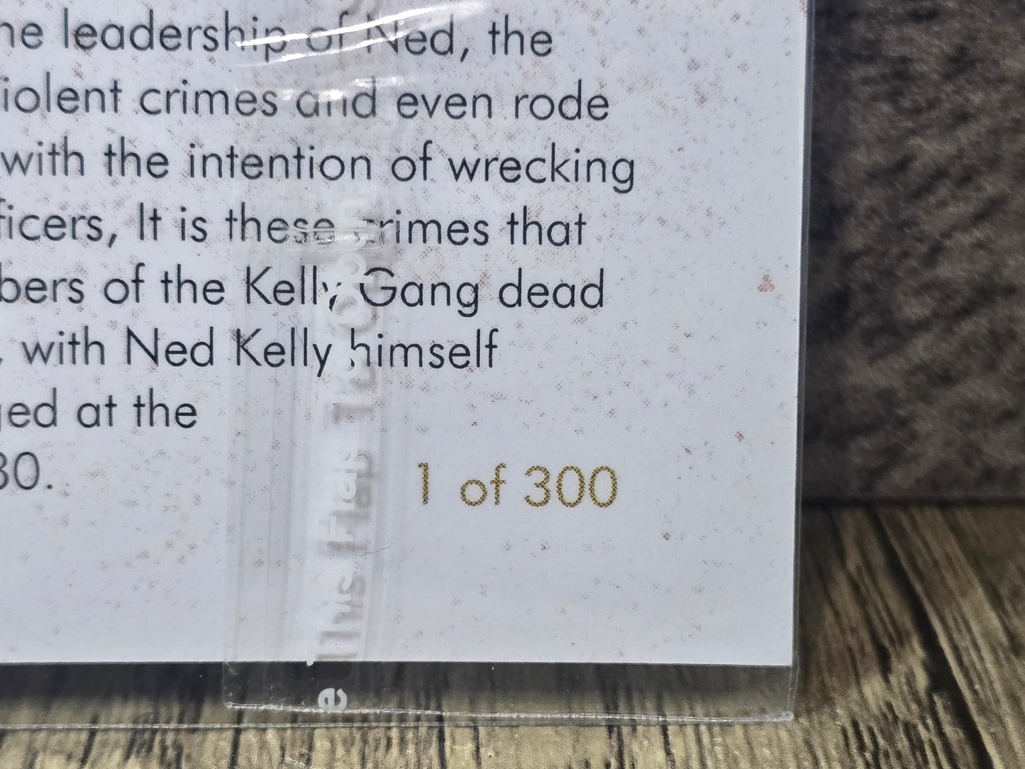 Ned Kelly 1/10th Silver Proof 2015 (#001/300)