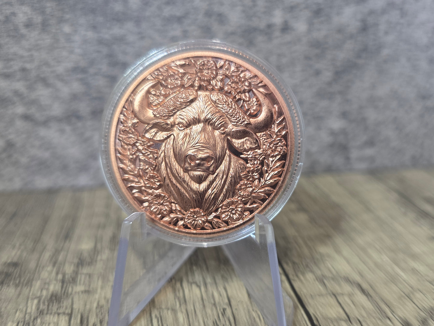 African Buffalo 3D High Relief 1oz - Wildlife Protection